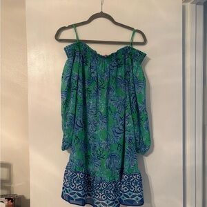 Lilly Pulitzer Maribeth Coverup in Keeping it Reel size L NWOT Hard to find.